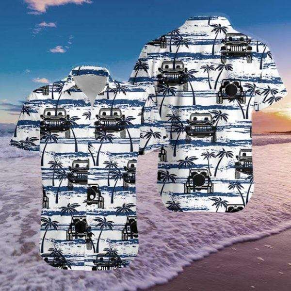 Felacia [Hawaii Shirt] Simple Jeep Hawaiian Aloha Shirts-ZX0441